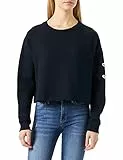 Tommy Hilfiger Felpa Donna Rope Puff Print senza Cappuccio, Blu (Desert Sky), M