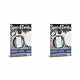 FAVINI A690154 carta Metallizzata Special Events Bianco 120 gr/m2 A4 (21x29,7cm) Risma da 20 Fogli Finitura Perlescente Ideale per Eventi Speciali Stampabile Made in Italy (Confezione da 2)