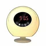 Sunrise Wake-up Light Sunset Sleep Sleep LED Colorful Night Light Sveglia Natural Smart Wake-up Light,White