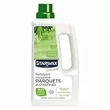 STARWAX SOLUVERT Detergente concentrato per parquet e pavimenti stratificati, 1 litro, ideale per pulire e prendere cura di un parquet o di un pavimento stratificato senza andare avanti – Ecocert