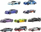 Hot Wheels - Set da 10 macchinine in scala in 1:64, 10 auto da corsa Hot Wheels da collezionare, giocattolo per bambini, 3+ anni, HMK47 [Esclusivo Amazon]