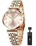 CIVO Orologio Donna Acciaio Inossidabile Impermeabile Minimalista Orologi da Polso Donna Analogico Affari Sportivo Oro Rosa