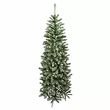 Rebecca Mobili Albero Finto Stretto, Alberi Di Natale Artificiali, Pvc Supporto Plastica Verde, 497 Rami, Addobbo Casa Bar Ristorante - Misure: 150 x 69 x 69 cm (HxLxP) - Art. RE6754