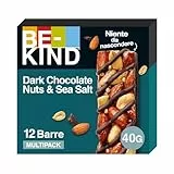 BE-KIND Barretta al Gusto di Cioccolato Fondente e Sale Marino, Snack Senza Glutine, 1 Confezione x 12 Barrette da 40 g