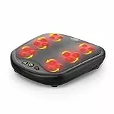 SNAILAX Massaggiatore Plantare Shiatsu, 2 in 1 Massaggiatore per Piedi e Schiena con Calore, Copertura Lavabile, Scaldapiedi Elettrico per Allevia i dolori alla Schiena e Piedi… (Nero)…