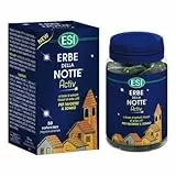 ESI - Erbe della Notte Activ, Integratore Alimentare, a Base di Valeriana, Passiflora, Escolzia e Biancospino, Senza Glutine e Vegan, Favorisce il Sonno e Riduce Ansia e Stress, 50 Capsule