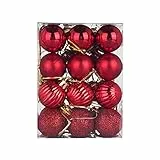DWQuee 24 palline di Natale infrangibili per albero di Natale, decorazioni per feste di Natale, decorazioni per albero di Natale