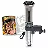 KitchenBoss Sous Vide Roner Cucina a Bassa Temperatura Slow Cooker Circolatore Termico Professionale IPX7 impermeabile,Timer con Touch Screen, Argento