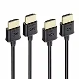 Cable Matters cavo HDMI ultra sottile (cavo HDMI ultra fine) certificato 4K con Ethernet 0,9 m - confezione da 2