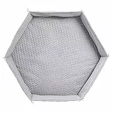 roba Materassino per Box 'roba Style', Esagonale, Imbottitura Laterale Sicura, 114 cm, Grigio