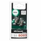 Bosch T4W LED Retrofit lampadine auto, 12 V 1 W BA9s, lampadine x2