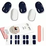 Kalolary Semi Indurite Strisce di Decalcomanie, 20PCS Strisce per Smalto Gel per Unghie Adesivi per Smalto per Unghie Full Wraps con Lima e Stick (Richiede Lampada UV/LED) (11)