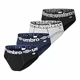 Umbro Slip Umb/1/Scx4/Tinta Unita Mutande da Uomo, Nero/Grigio/Marina