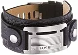Fossil Bracciale Da Uomo, Lunghezza Totale: 242 mm, Larghezza Id: 29 mm Bracciale In Acciaio Inossidabile Nero, JF84816040