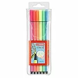 Pennarello Premium - STABILO Pen 68 - Astuccio da 6 - Colori fluo