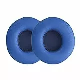 kwmobile 2x Cuscinetto Cuffie Compatibile con Beats Solo 2 Wireless/Solo 3 Wireless Pad - Cuscinetti Ricambio Cuffie Over Ear Simil Pelle - blu chiaro