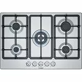 Bosch Elettrodomestici PGQ7B5B90 Serie 4, Piano cottura a gas, 75 cm, acciaio inox