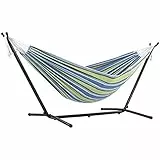 Vivere UHSDO8-24 Amaca con Supporto Brasiliana, Cotone, 250 cm, Portata 200 kg Borsa da Trasporto inclu, Oasi Doppia, Oasis