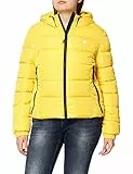 Superdry Hooded Spirit Sports Puffer Giacca Donna, Giallo (Navy Yellow), Large