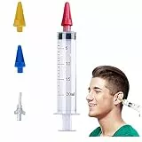 Anguxer Pulitore Orecchie con 4 Punte a Getto Quintupla, Kit Siringa Pulisci Orecchie, Pulitore Intelligente per le Orecchie per Rimuovere il Cerume Facile da pulire per Bambini e Adulti