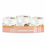 Omia, Maschera Capelli Eco Bio con Mandorla di Sicilia per Capelli e Cute Sensibile, Formula Delicata, Maschera per Lavaggi Frequenti, Senza Siliconi e SLES, 3 Flaconi da 250 ml - Esclusiva Amazon