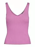 Vero Moda Vmglory SL Rib Top Ga Noos, Ciclamino, M Donna