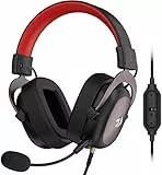 Redragon H510 Zeus Cuffie da gioco cablate - Suono surround 7.1 - Cuffie in memory foam - Driver 53MM - Microfono rimovibile - Cuffie multipiattaforma - Funziona con PC / PS4 e Xbox One, Switch