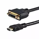 StarTech.com Adattatore da HDMI a DVI, Cavo convertitore con connettore HDMI maschio a DVI femmina, cavo di collegamento in formato dongle, Cavo HDMI /DVI 14080p da 20 cm (HDDVIMF8IN)