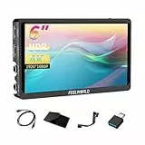 Feelworld FW568S Monitor da campo per fotocamere DSLR IPS da 6 pollici Full HD 1920x1080 con forma d'onda LUT Peak F970 Kit di alimentazione e installazione esterna 3G SDI 4K Ingresso HDMI
