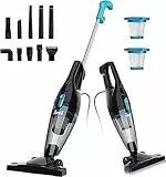 INSE Aspirapolvere con Filo16 kPa 400W, Scopa elettrica Grande capacità 0,8L, Tecnologia ciclonica, Senza Sacco, Filtro HEPA, Multi Accessori, per Pavimenti duri e Peli Animali