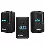 GazingSure Campanello senza fili, kit campanello per porta cordless plug-in 457m, un trasmettitore due ricevitori