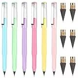 6 Pezzi Matita Senza Inchiostro Matite per Sempre Matite Colorate Infinity con 6 Punte Sostituibili Matite Riutilizzabili non Temperabili per Scrivere e Disegnare