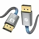 Silkland [Certificato VESA] Cavo Displayport 1.4 2M, 4K@144Hz, 2K@240Hz, 2K@165Hz, 2K@144Hz, HBR3 32.4Gbps, HDR, DSC 1.2, HDCP 2.2, G-Sync&FreeSync, DP 1.4 Cavo per monitor da gioco, grafico carta
