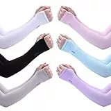 Moguxb Manicotto di Protezione Solare 6 Paia Unisex Anti-UV Manicotti a per Braccia 6 Colori Manicotto Basket Manicotti di Ghiaccio Manicotto per Tutte Le attività All'aperto per Donna Uomo
