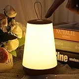 ZWOOS Lampada da Comodino RGB, Portabile LED Lampada da Tavolo Senza Fili con Telecomando, Connessione USB e Funzione Luce Notturna, per camera da letto, cameretta dei bambini, soggiorno