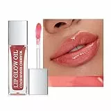 Lucoss Lip Glow Oil - Lucidalabbra Volumizzante Labbra Lip Oil Idratante Lipgloss Olio Labbra Trucco Lip Plumper - Lasciando le Labbra più Piene e Idratate,Rosso/Rosa/Arancione