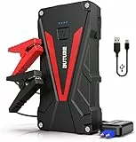 BuTure Avviatore Batteria Auto, 2000A 16800mAh Portatile Avviatore Emergenza per Auto/Moto (Motori Fino a 6.0L Benzina/5.0L), black&red
