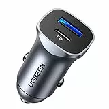 UGREEN 24W Caricabatterie Auto USB C, Caricatore Auto 2 Porte PD 3.0 Compatibile con iPhone 15,14,13 Plus Pro Max, Galaxy S23,S22, S21, Pixel 7,6,7Pro, Xiamo Redmi