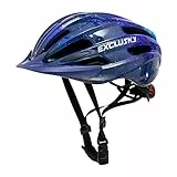 Exclusky Casco Bici Bambino 5-13 Anni, Casco Bici Bambina Ragazze con Luci per LED Casco Pattini Bambina con Visiera Casco Scooter Bambino Bambina per BMX Roller Ride Skateboard (50-57CM)