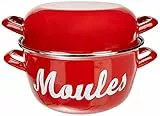 Baumalu 312875 - Pentola per cozze con Scritta, 24 cm, Colore Rosso