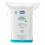 Chicco Baby Moments Quadrotti Morbido Cotone, Pulisce Delicatamente e Accarezza Morbidamente, Baby Skin, Bianco, 60 Pezzi, 0+ Mesi
