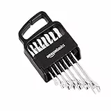 Amazon Basics - Set combinazione cricchetto-chiave, metrico, 7 pezzi