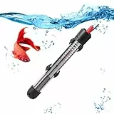 Ruikdly Riscaldatore Acquario, 100W 30L-120L Riscaldatore per Acquario, Riscaldatore Acquario con Ventosa, per Serbatoi di Pesce e Acquario (20-34°C/EU Plug)