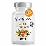 Multivitaminico Completo con Vitamine e Minerali, 450 Compresse (Scorta per 1+ Anno), Integratore con Vitamine A,B,C,D3,E, Calcio, Zinco, Selenio, Ad Alto Dosaggio, Senza Additivi