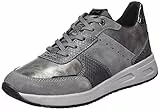 Geox D Bulmya A, Sneakers Donna, Grigio Dk Grey Gun, 38 EU