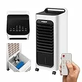 Frost Raffrescatore con Telecomando e Timer Pannello Touch Condizionatore Evaporativo con Ruote Climatizzatore Portatile Acqua e Ghiaccio 80 Watt Tanica da 6 Litri
