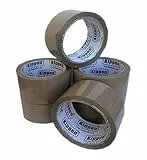 kippen 9004AM - Confezione da 6 Rotoli di Nastro Adesivo Marrone per Imballaggi. Misura: 50mt x 48mm.