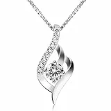 B.Catcher collana in argento con pendente in cristallo