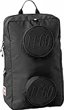 LEGO® Signature Zaino Mattoncino 1x2 con Scomparto per Tablet/Laptop, 18L, Doppia Tasca Frontale Porta Accessori - Nero