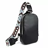 Luckits Borsa a tracolla da donna Borsa a tracolla in pelle Borsa a tracolla piccola borsa con tracolla Borsa a tracolla stile Boho Borse a tracolla Daypack Borsa a tracolla per escursioni (Nero)